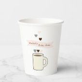 Bruiloftsborrel met koffie papieren bekers (Voorkant)