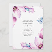 Bruiloftsborrel met magnolia bloemmotief kaart (Voorkant)