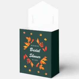 Bruiloftsborrel met Moderne Landelijke Herfstblade Bedankdoosjes