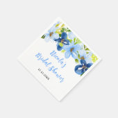 Bruiloftsborrel met Navy- en Babyblauwe Bloemen Servet (Hoek)