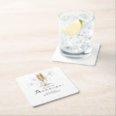 Bruiloftsborrel met Parels & Prosecco Kartonnen Onderzetters (Insitu)