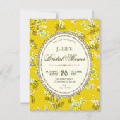 Bruiloftsborrel met vintage bloemen kaart (Voorkant)