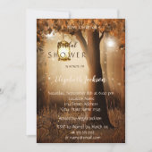 Bruiloftsborrel met vintage rustieke boom kaart (Voorkant)