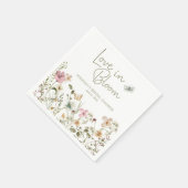 Bruiloftsborrel met wilde bloemen 'Love in Bloom' Servet (Hoek)