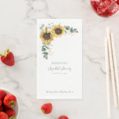 Bruiloftsborrel met zonnebloemen en eucalyptus servet (Insitu)