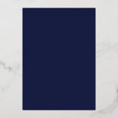Bruiloftsborrel Navy Blauw Goud Folie Uitnodiging (Achterkant)