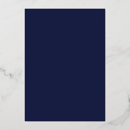 Bruiloftsborrel Navy Blauw Goud Folie Uitnodiging (Achterkant)