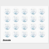 Bruiloftsborrel op Ocean Beach  Ronde Sticker (Vel)