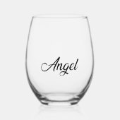 Bruiloftsborrel set - Angel Wijnglas Zonder Voet (Voorkant)