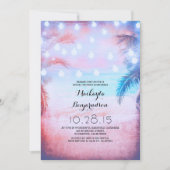 Bruiloftsborrel Sunset Beach & Lichtslingers Kaart (Voorkant)