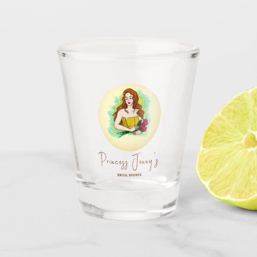 Bruiloftsborrel van Prinses naar Koningin Shot Glas (Voorkant)