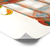 Bruiloftsborrel welkomstbord voor rondom de klok poster (Hoek)