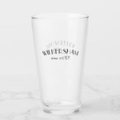 Bruiloftsbruidegom Monogram Bierglas Glas (Achterkant)