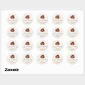 Bruiloftsbruidssalon Love is Brewing Coffee Beans Ronde Sticker (Vel)