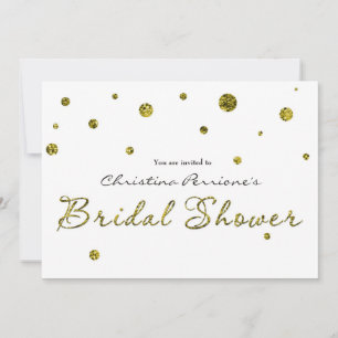 BRUILOFTSBruidsschat Met Witgouden Glitters Modern Kaart