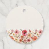 Bruiloftsbruidsshower Ronde Favorietags Bedankjes Labels (Achterkant)