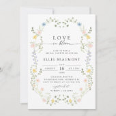 Bruiloftsbruidsshower uitnodiging Love in Bloom (Voorkant)