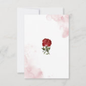 Bruiloftsbruiloft Bordeaux wijnroze bruidsontbijt Bedankkaart (Achterkant)