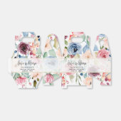 Bruiloftsbruiloft met waterverf bloemen bedankdoosjes (Uitgevouwen)