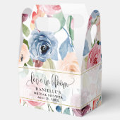 Bruiloftsbruiloft met waterverf bloemen bedankdoosjes (Geopend)