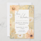 Bruiloftsbruiloft uitnodiging Love is in Bloom (Voorkant)