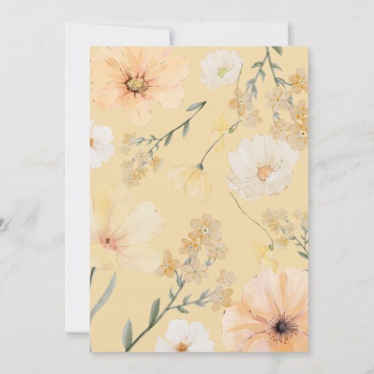 Bruiloftsbruiloft uitnodiging Love is in Bloom (Achterkant)