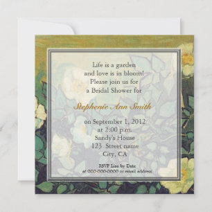 Bruiloftsbruiloftsfeest met vintage bloemmotieven kaart