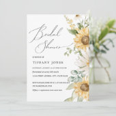 Bruiloftsbruiloftsfeest met zonnebloemen kaart (Staand voorkant)