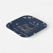 Bruiloftsbrunch & Bruisende Confetti Bruidsfeest Papieren Bordje (Gebogen)