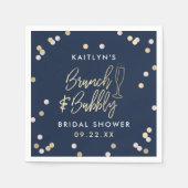 Bruiloftsbrunch & Bruisende Confetti Bruiloftsfees Servet (Voorkant)