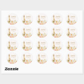 Bruiloftsbrunch & bubbels Bruidsjurk Bruiloft Ronde Sticker (Vel)