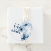 Bruiloftsbrunch Een Blauwe Liefde van de Bruid Bedankjes Labels (In situ)