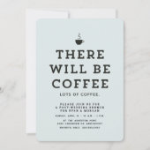 Bruiloftsbrunch eenvoudige leuke lichtblauwe koffi kaart (Voorkant)