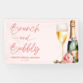 Bruiloftsbrunch en Bruisende Mimosa Champagne Brui Spandoek (Horizontaal)