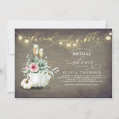 Bruiloftsbrunch en bruisende succulenten pompoen b kaart (Voorkant)