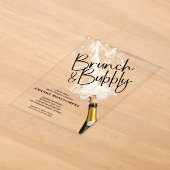 Bruiloftsbrunch en bubbels bruidsuitnodiging acryl uitnodigingen (Laagn)