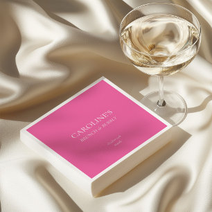 Bruiloftsbrunch en bubbels Roze Roze Bruidsfeest M Servet