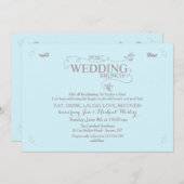 Bruiloftsbrunch in blauwe uitnodiging (Voorkant / Achterkant)