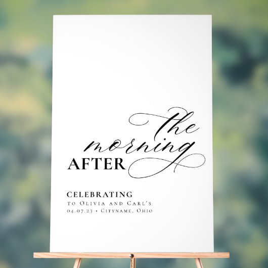 Bruiloftsbrunch in de ochtend na welkomstbord acryl bord (Neutraal)