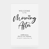 Bruiloftsbrunch in de ochtend na welkomstbord acryl bord (Voorkant)