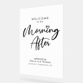 Bruiloftsbrunch in de ochtend na welkomstbord acryl bord (Hoek)