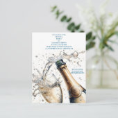 Bruiloftsbrunch met bubbels briefkaart (Staand voorkant)