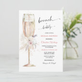 Bruiloftsbrunch met bubbels bruidsshower kaart (Staand voorkant)