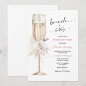 Bruiloftsbrunch met bubbels bruidsshower kaart (Voorkant / Achterkant)