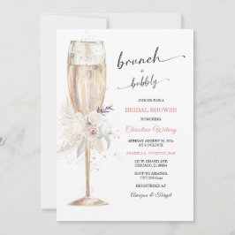Bruiloftsbrunch met bubbels bruidsshower kaart