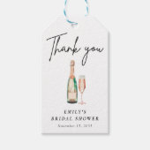 Bruiloftsbrunch met bubbels Elegante Bruidsbruilof Cadeaulabel (Voorkant)