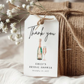 Bruiloftsbrunch met bubbels Elegante Bruidsbruilof Cadeaulabel
