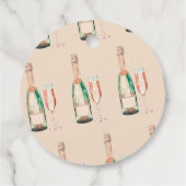 Bruiloftsbrunch met bubbels Elegante bruidsdouche Bedankjes Labels (Achterkant)