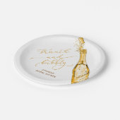 Bruiloftsbrunch met bubbels en goud papieren bordje (Gekanteld)