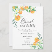 Bruiloftsbrunch met bubbels kaart (Voorkant)